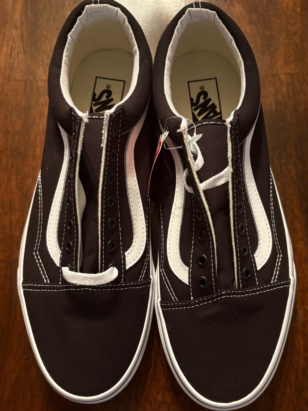 Vans Men’s Black & White Old Skool Canvas Sneakers - Classic Side Stripe